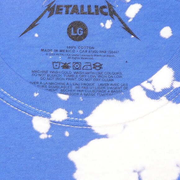 New- Metallica In Vertigo You Will Be Blue Tie-Dye Short Sleeve Tee Shirt L & XL - Picture 4 of 4